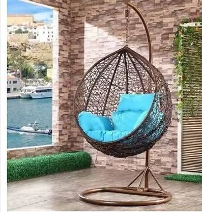 Der Craft Single Seater Swing Chair With Cushion Stand Hook Indoor Outdoor Garden Patio Iron Hammock In India Der Craft Single Seater Swing Chair, Single Seater Swing Chair With Stand