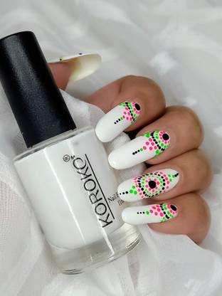 KOROKO Milky White, Pastel Nailpolish Quick Dry, 11ml