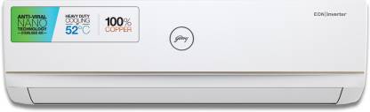 Godrej 1.5 Ton 5 Star Split Inverter Convertible 5-in-1 Cooling With Anti-Virus Protection AC  - White, Gold