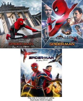 Spider-Man: Homecoming , Spider-Man: No Way Home , Spider-Man: Far from Home  (3 MOVIES) in