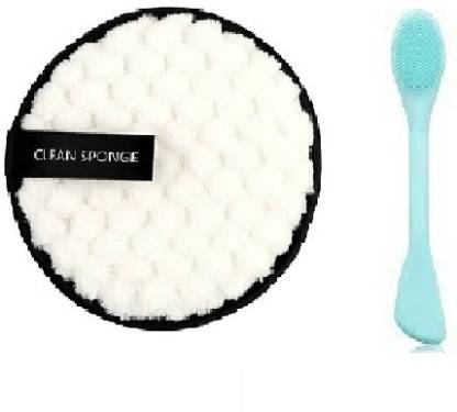 Tiny Deal Makeup Removal Facial Cleansing Pad with Silicone Face Cleanser(pack of 2 items) Makeup Remover