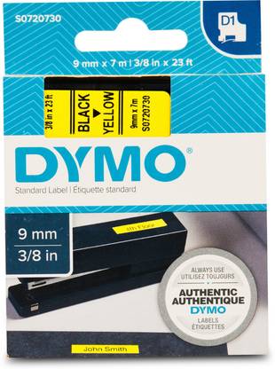 Dymo D1 9MMX7M BLK/YLW TAPE EU/ANZ Self Adhensive Paper Label ...