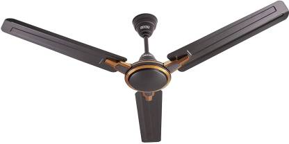 USHA Racer Chrome 1 Star 1200 mm 3 Blade Ceiling Fan  (Smoke Brown, Pack of 1)