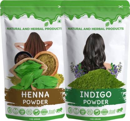 NATURAL AND HERBAL PRODUCTS Indigo Powder and Henna Combo Pack | Black Hair  Color | Mehandi | Hair Growth - Price in India, Buy NATURAL AND HERBAL  PRODUCTS Indigo Powder and Henna
