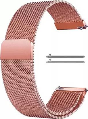 BLACK LOVIES 22 mm Metal Magnetic Smartwatch Strap Compatible with Noice. Fit – Fusion Smart Watch Strap  (Pink)