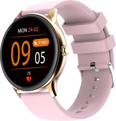 Fire-Boltt Hurricane 1.3″ Curved Glass Display with 360 Health Training, 100+ Sports Modes Smartwatch  (Pink Gold Strap, Free Size)