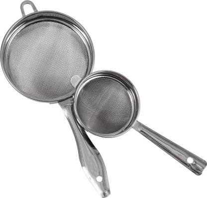Homeish HMSH18-STEELSIEVESET2 Fine Mesh Stainless Steel Strainer & Sieve  Set of 2 (8cms, 12cms) Silver Kitchen Tool Set Price in India - Buy Homeish  HMSH18-STEELSIEVESET2 Fine Mesh Stainless Steel Strainer & Sieve