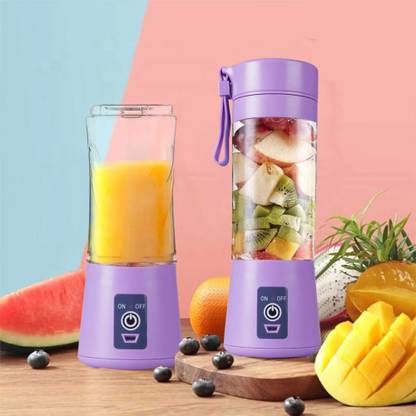 SANSHAM Portable Electric USB Juice Maker Rechargeable Bottle with 6 Blades A1 2000 Juicer Mixer Grinder (1 Jar, Multicolor-1) at Rs. 674