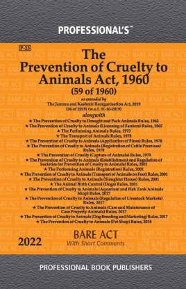 Prevention Of Cruelty To Animals Act, 1960 Alongwith Rules: Buy Prevention  Of Cruelty To Animals Act, 1960 Alongwith Rules by Professional at Low  Price in India 