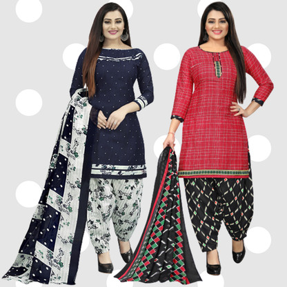 Cotton Printed Salwar Suit Material 