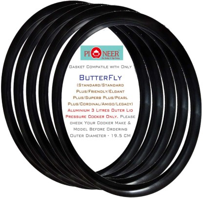 butterfly pressure cooker 3 litre gasket