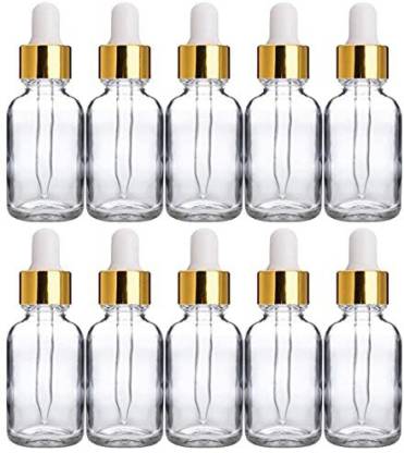 white glass boston round bottles