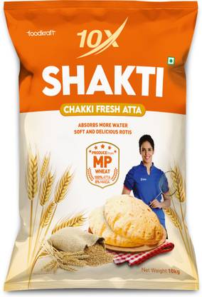 10x Shakti Chakki Fresh Atta, 10Kg  (10000 g)