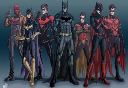 Poster Batgirl Batman Batwomen Comics Dc Nightwing Red Hood Red Robin Wall  Poster (300 Gsm Matte Paper, 13 X 19 Inch, Multicolour) Fine Art Print -  Animation & Cartoons posters in India -