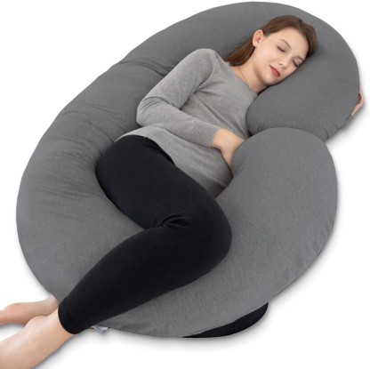 NiDream Pregnancy Body Pillow with Body Pillow Cover,C Shaped Full Body Pillow for Pregnant Women 
