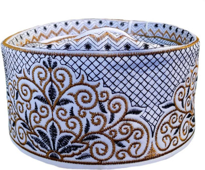 BARKATI TOPI WHITE GOLD COLOUR NEW 
