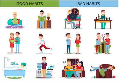 Leraning Sticker Poster For Kids|Good & Bad Habits Sticker Poster|1Pc ...