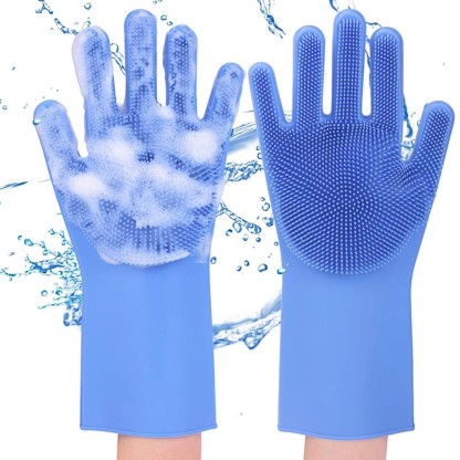 reusable silicone cleaning gloves