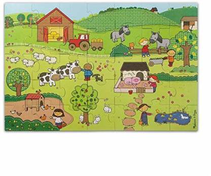 MELISSA & DOUG Natural Play Giant Floor Puzzle: On the Farm (35 