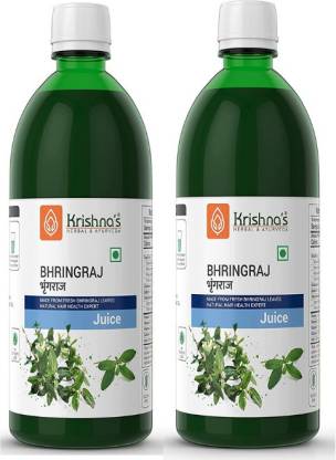 Krishna's Herbal & Ayurveda Bhringraj Swaras | Immunity Booster | Rich in  Antioxidants | Improves Hair Health | Pack of 2 | 500ml Each Price in India  - Buy Krishna's Herbal &