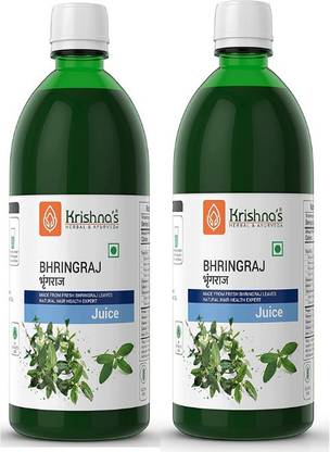 Krishna's Herbal & Ayurveda Bhringraj Swaras | Immunity Booster | Rich in Antioxidants | Improves Hair Health | Pack of 2 | 500ml Each Price in India - Buy Krishna's Herbal & Krishna's Herbal & Ayurveda Bhringraj Swaras | Immunity Booster | Rich in Antioxidants | Improves Hair Health | Pack of 2 | 500ml Each Price in India - Buy Krishna's Herbal &