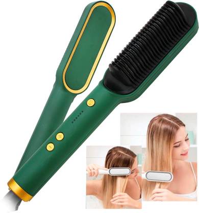 ASHITA Fast Heating Anti-Scald, Perfect for Professional Salon at Home Hair  Style Hair Straightening Iron with Comb, Fast Heating, Hair Straightener  Brush( Green) Hair Straightener Brush - ASHITA : 
