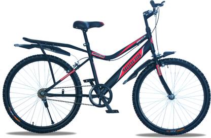 Rafels Modern 24T Cycle/Bicycle With Inbuilt Carrier 24 T Road Cycle  (Single Speed, Black)