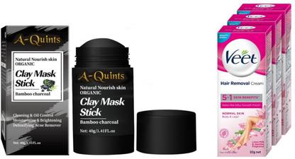 A Quints Charcoal Clay Mask Stick Oil Control With Veet Hair Removal Cream Pack of 3 Price in India - Buy A Quints Charcoal Clay Mask Stick Oil Control With Veet Hair A Quints Charcoal Clay Mask Stick Oil Control With Veet Hair Removal Cream Pack of 3 Price in India - Buy A Quints Charcoal Clay Mask Stick Oil Control With Veet Hair
