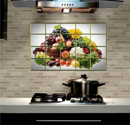 Nandinidecor 70 cm Fruits and vegetables 3D Kitchen Wall Sticker, Wallpaper  Self Adhesive Sticker Price in India - Buy Nandinidecor 70 cm Fruits and  vegetables 3D Kitchen Wall Sticker, Wallpaper Self Adhesive