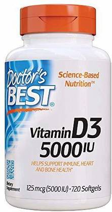 Doctor's Best Vitamin D3 5, 000 Iu for Healthy Bones, Teeth ...