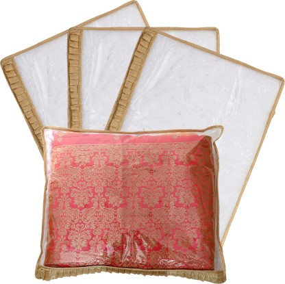 Water Resistant Saree Covers with Zip/Saree Bags for Wardrobe/Saree Cover Bags/Saree Storage Bags with Capacity of 10-15 Sarees 