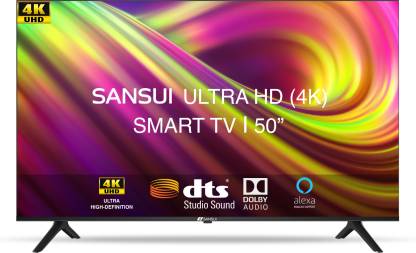 Sansui 127 cm (50 inch) Ultra HD (4K) LED Smart Android TV with Dolby Audio and DTS (Mystique Black) (2021 Model)
