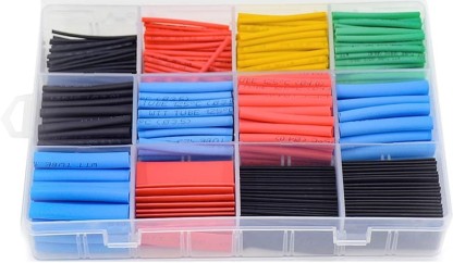 5 Colors 8 Sizes 530 Pcs 2:1 Heat Shrink Tubing Tube Sleeving Wrap Cable Wire Waterproof Heat Shrink Tubes Wire Wrap 