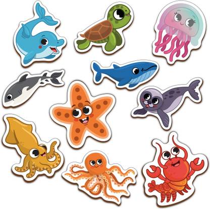 Minileaves Wooden Magnetic Cut Outs Sea Animals, Multicolor (Set of 10) Price in India - Buy Minileaves Wooden Magnetic Cut Outs Sea Animals, Multicolor (Set of 10) online at Minileaves Wooden Magnetic Cut Outs Sea Animals, Multicolor (Set of 10) Price in India - Buy Minileaves Wooden Magnetic Cut Outs Sea Animals, Multicolor (Set of 10) online at