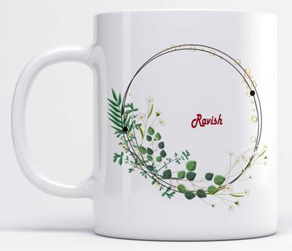 Ravish Name Double Ring Beautiful Leaves Design Ceramic Coffee Mug Price in  India - Buy Ravish Name Double Ring Beautiful Leaves Design Ceramic Coffee  Mug online at Flipkart.com