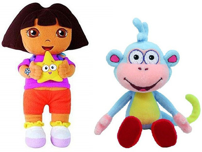 Dora Soft Doll and Sitting Dora Monkey 