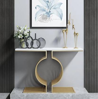 Ng Decor 39 4 Modern Narrow Console Table With Geometric Metal Base White Entryway In India Ng Decor 39 4 Modern Narrow Console, Narrow Entryway Console Table Steel
