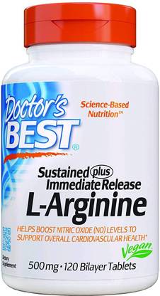 Doctor's Best L-Arginine, 500 mg, 120 Bilayer Tablets Price ...