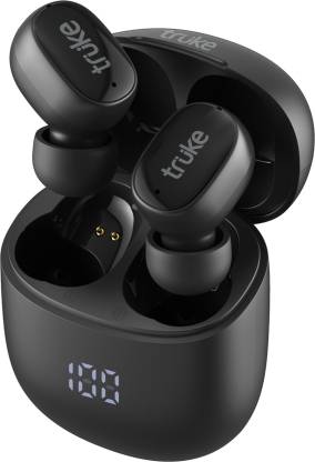 truke Buds F1 with 38H Playtime, Dual Mic ENC, Instant Pairing, Exceptional Sound Bluetooth Headset  (Black, True Wireless)