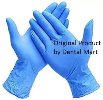 blue latex surgical gloves