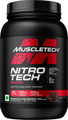 MuscleTech Nitro-Tech Ripped Whey Protein Powder Cho