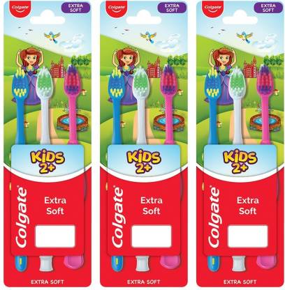 Colgate Kid’s 2+ year Gentle Soft Extra Soft Toothbrush  (9 Toothbrushes)