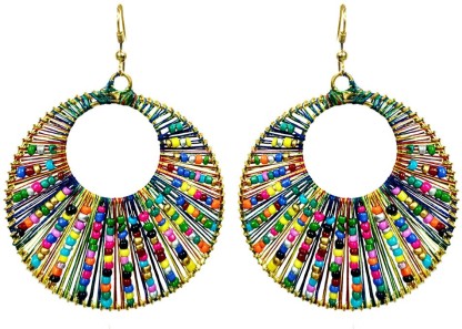 multicoloured earrings