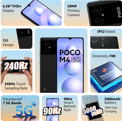 POCO M4 5G (Power Black, 128 GB)