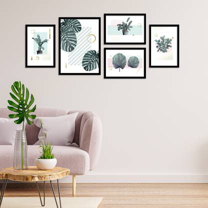 Painting Mantra Set Of 5 Green Tropical Plant Framed Art Print Paintng For Home Decor Digital Reprint 20 Inch X 47 In India - Home Decor Framed Art Painting Mantra Set Of 5 Green Tropical Plant Framed Art Print Paintng For Home Decor Digital Reprint 20 Inch X 47 In India - Home Decor Framed Art