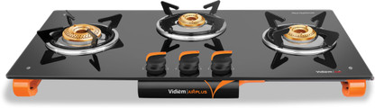 vidiem air plus 3 burner glass top gas stove
