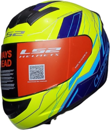 LS2 FF352_CHASER_BLUE_YELLOW Motorbike Helmet - Buy LS2 FF352_CHASER ...