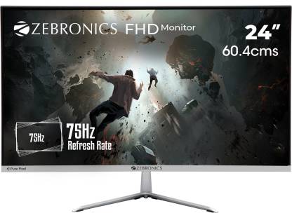 ZEBRONICS 24 Inch (604 Cm) Widescreen 1920 X 1080 Pixels LED Monitor, IPS, Ultra Slim, 75hz ZEB-A24FHD