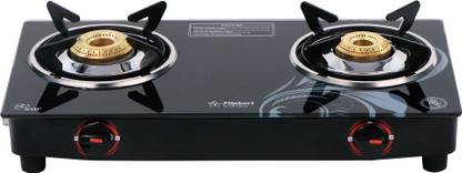 Flipkart SmartBuy Classic LPG Glass Manual Gas Stove  (2 Burners)