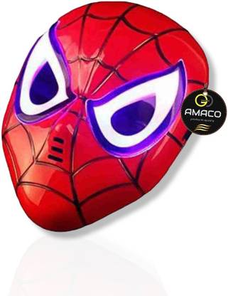 AMACO Spiderman Face Mask for kids - Avengers SuperHero Spider man Costume Face mask with LED Light AMACO Spiderman Face Mask for kids - Avengers SuperHero Spider man Costume Face mask with LED Light